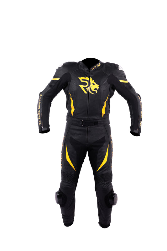Roaring Toyz 33 Black Gold Racing Two Piece Suit