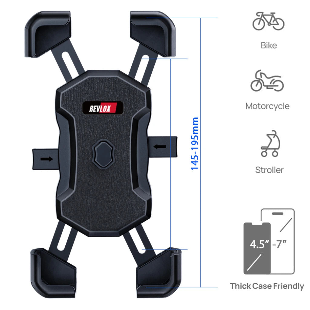 REVLOX FlexPro Motorcycle Mobile Mount with Vibration Dampener
