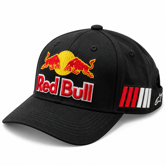Red Bull Racing Black Logo Printed Cap