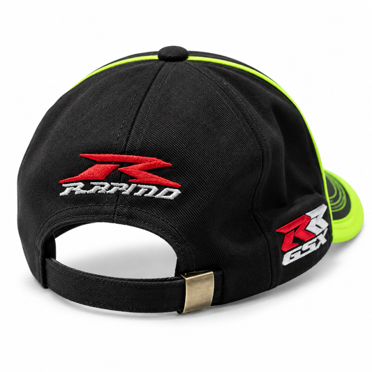 Suzuki Ecstar Black & Neon Green Racing Printed Cap
