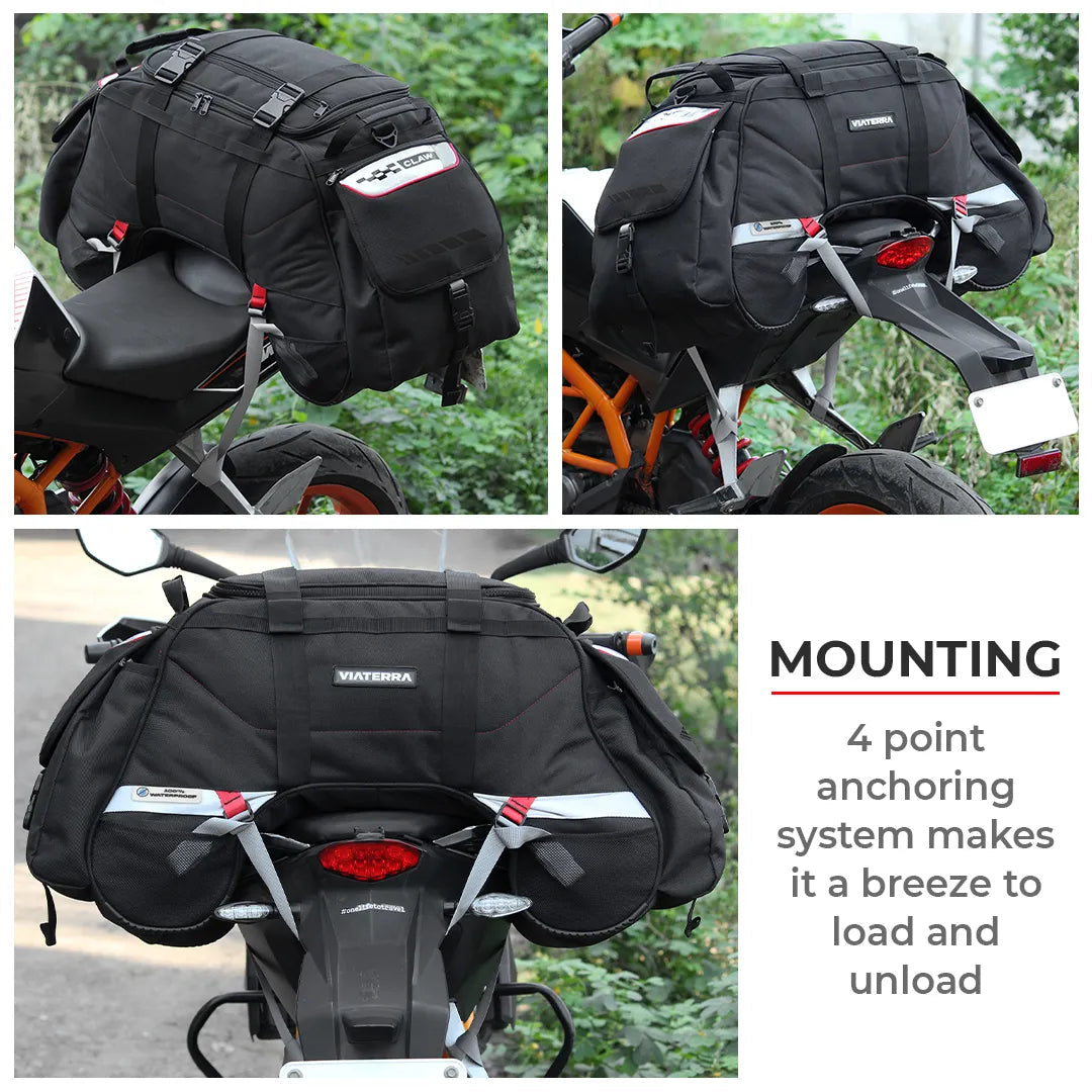ViaTerra Claw - 100% Waterproof motorcycle tailbag (Universal)