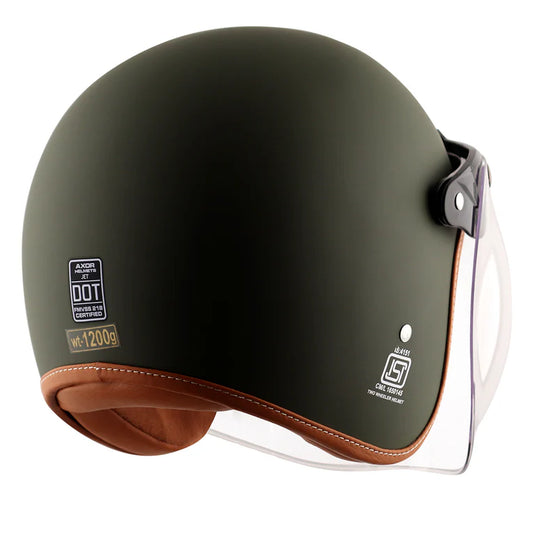 Axor Retro Jet Helmet Dull Battle Green