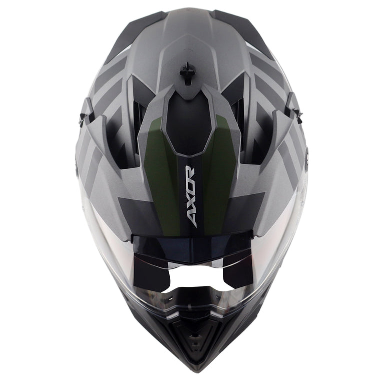 Axor X-Cross Dual Visor Orbit Helmet DULL ATHENA GREY BLACK