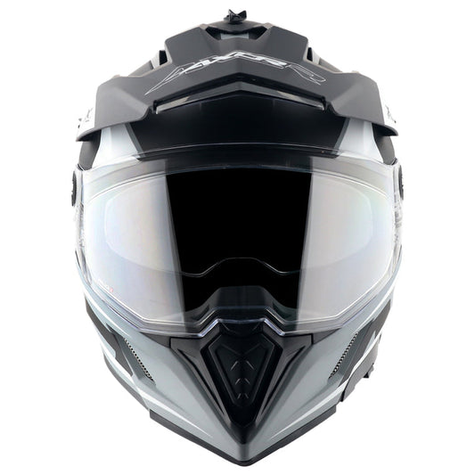 Axor X-Cross Dual Visor Flagstaff Helmet DULL NARDO GREY BLACK