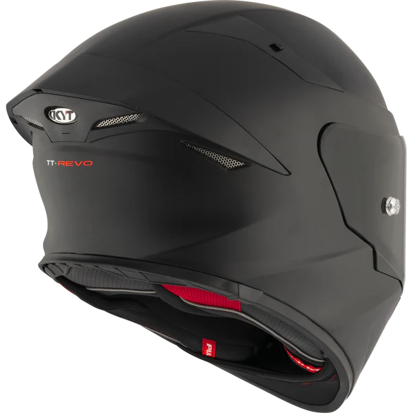 KYT TT Revo Plain Black Matt Helmet