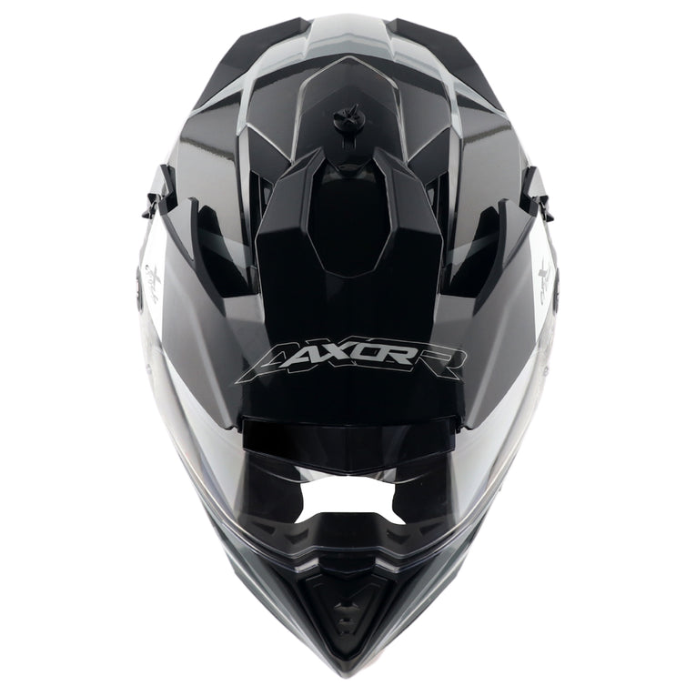 Axor X-Cross Dual Visor Flagstaff Helmet NARDO GREY BLACK