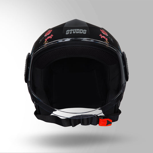 URBAN SUPER D2 DECOR MATT BLACK WITH FLOWER GRAPHICS