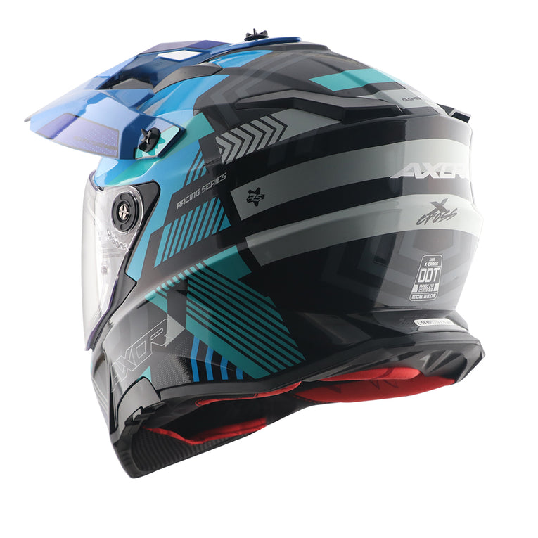 X-Cross Dual Visor Gambling Helmet