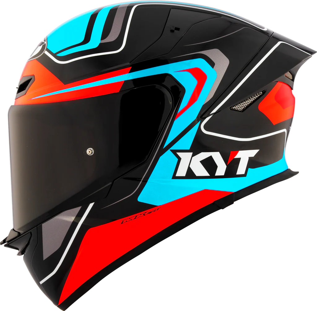 KYT TT Revo Overtech Black Fuxia Gloss Helmet