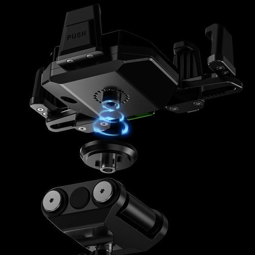 Motorcycle Phone Holder – Magnetic Damping, Auto-Lock Holder with Wired & Wireless Fast Charging, 360° Rotation for Handlebar 22–32mm