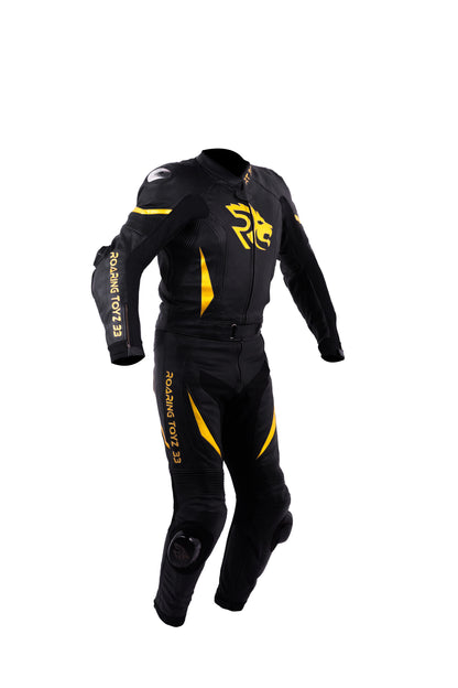 Roaring Toyz 33 Black Gold Racing Two Piece Suit