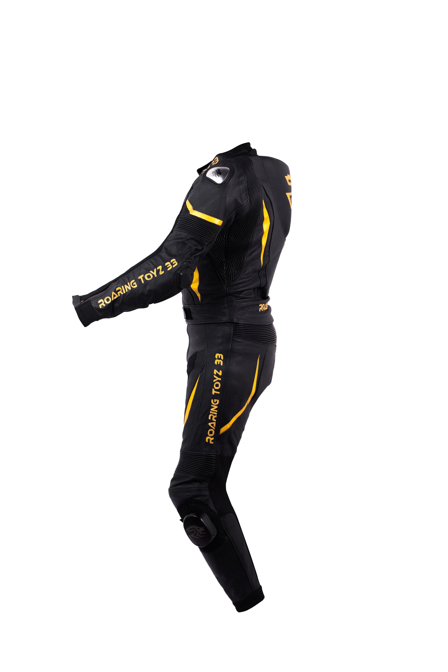 Roaring Toyz 33 Black Gold Racing Two Piece Suit