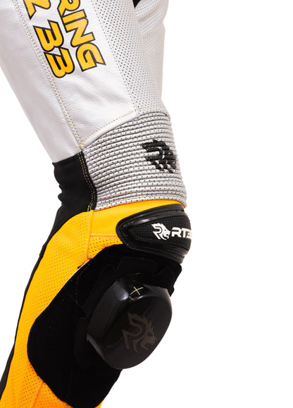 Roaring Toyz 33 Silver Orange Racing Two Piece Suit