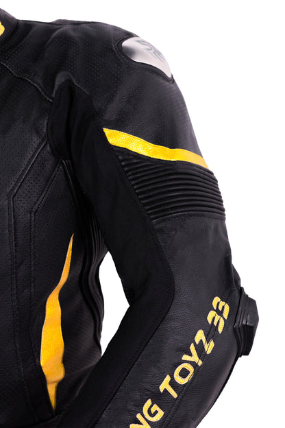 Roaring Toyz 33 Black Gold Racing Two Piece Suit