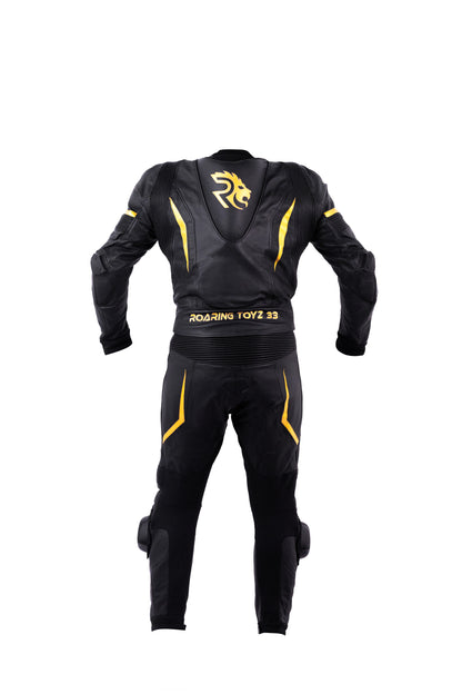 Roaring Toyz 33 Black Gold Racing Two Piece Suit