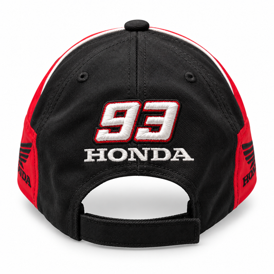 Honda 93 Red Visor Racing Printed Cap