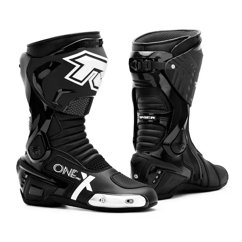TIGER TR ONE PRO X SPORTS BIKERS RIDING BOOTS WITH SLIDER BLACK