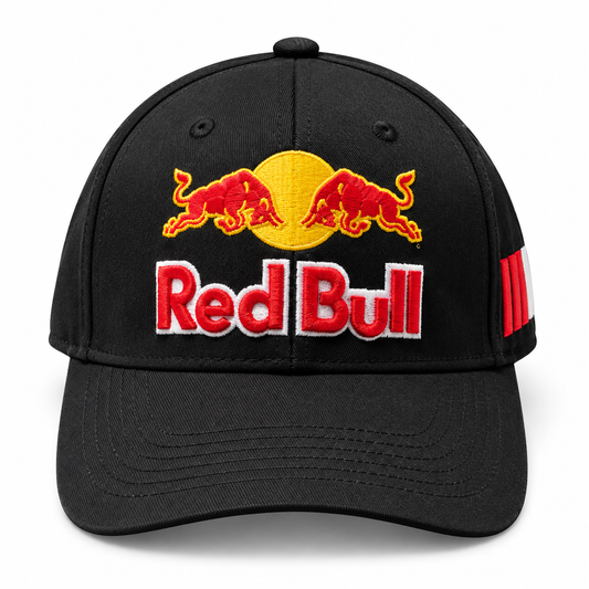 Red Bull Racing Black Logo Printed Cap