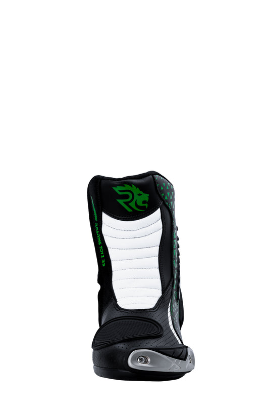 Roaring Toyz 33 Blazekin Green Black  Short Racing Boots