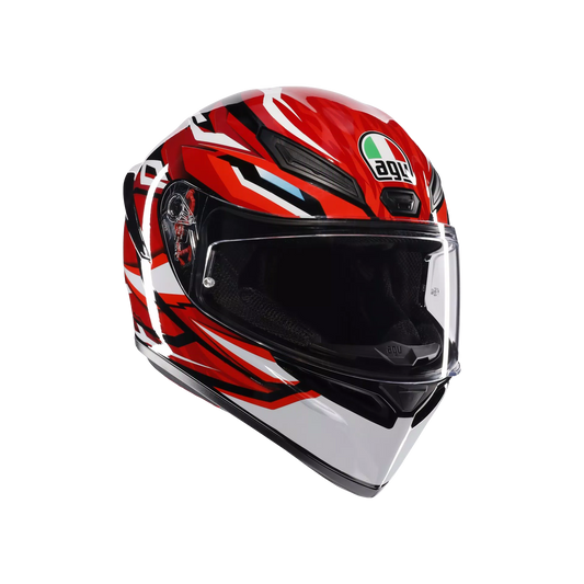 AGV K1S HELMET LION BLACK RED WHITE GLOSS