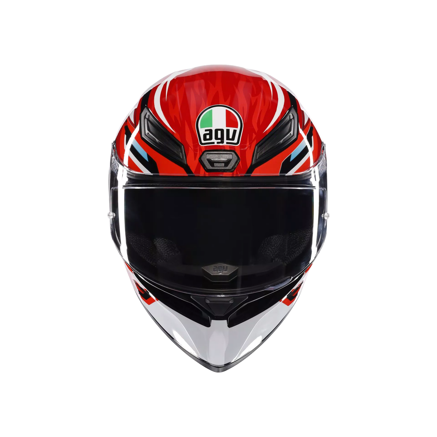 AGV K1S HELMET LION BLACK RED WHITE GLOSS