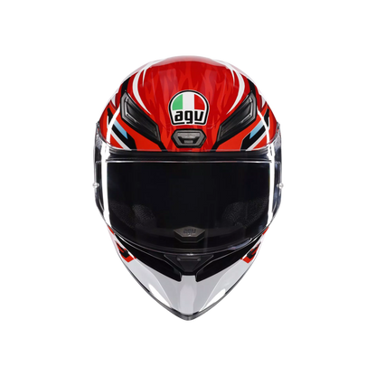 AGV K1S HELMET LION BLACK RED WHITE GLOSS