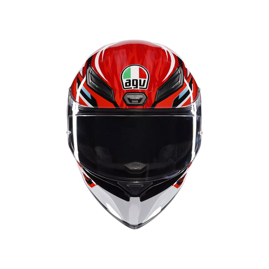 AGV K1S HELMET LION BLACK RED WHITE GLOSS