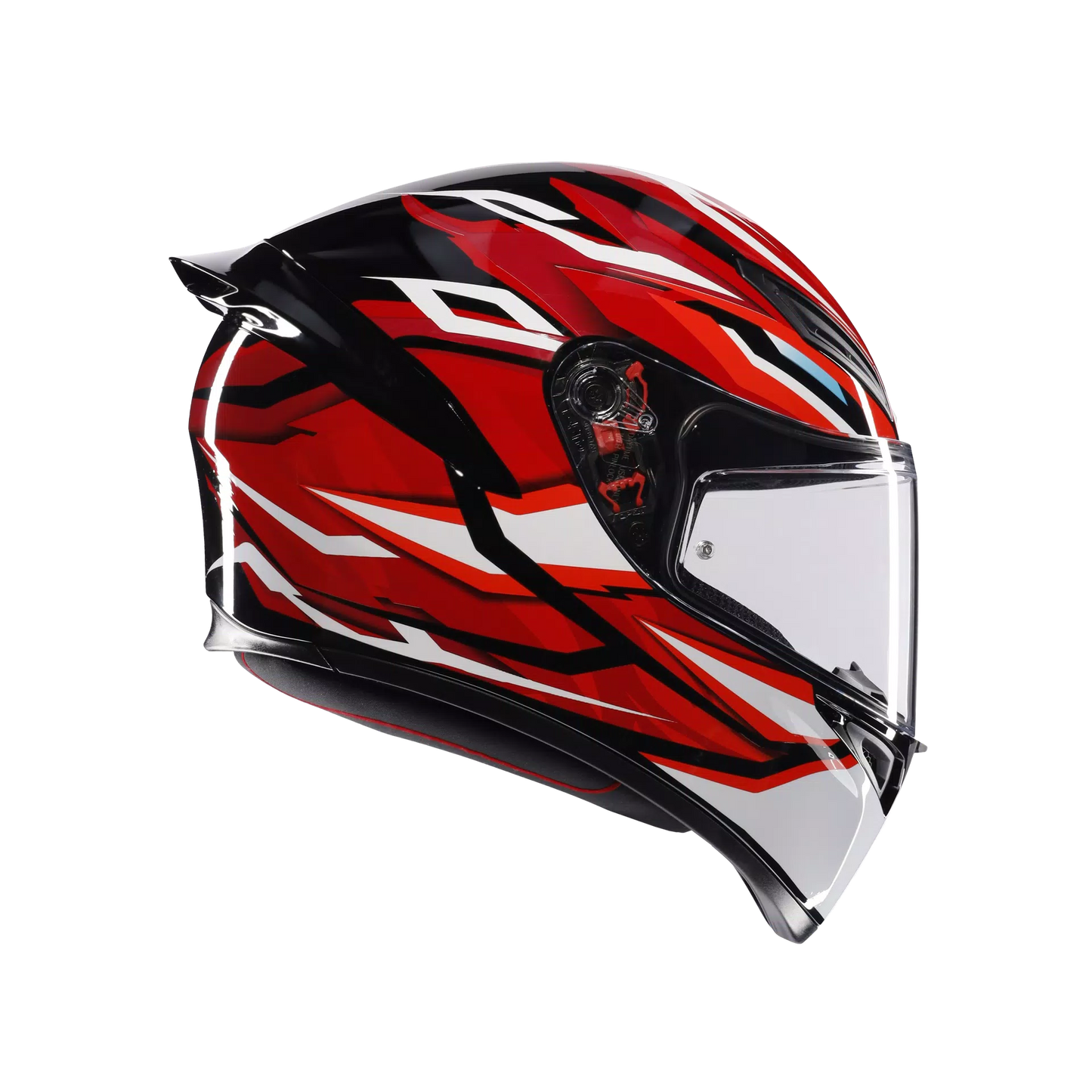 AGV K1S HELMET LION BLACK RED WHITE GLOSS