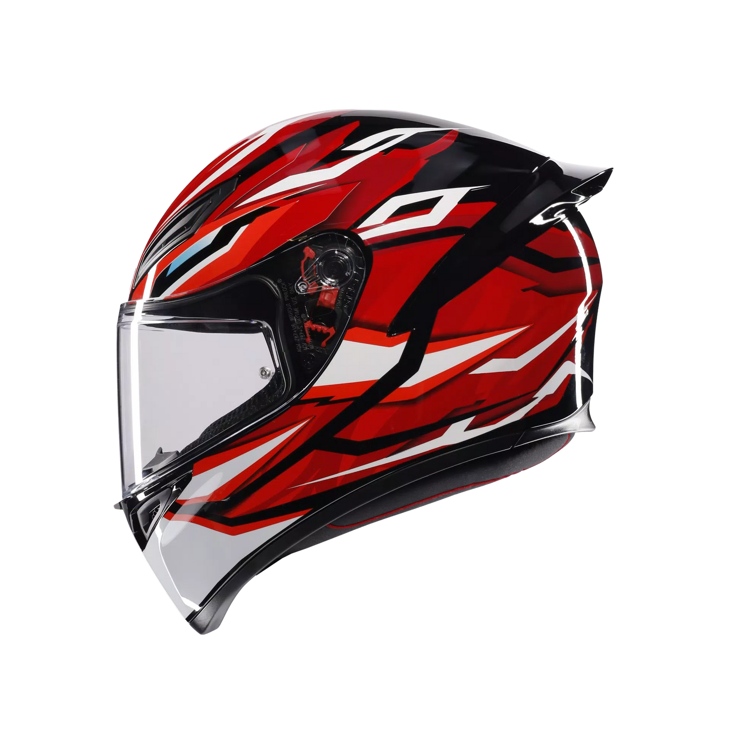 AGV K1S HELMET LION BLACK RED WHITE GLOSS