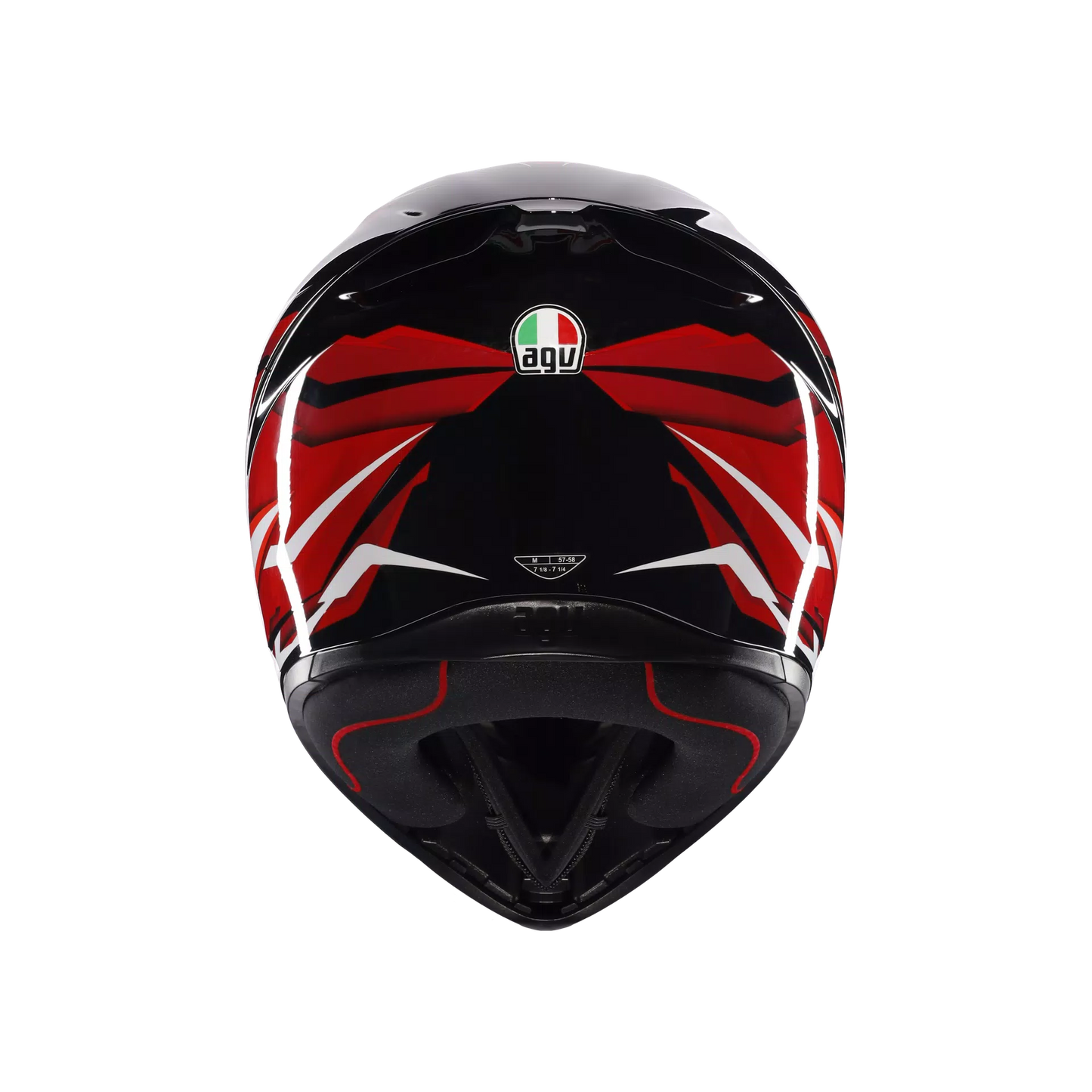 AGV K1S HELMET LION BLACK RED WHITE GLOSS