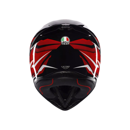 AGV K1S HELMET LION BLACK RED WHITE GLOSS