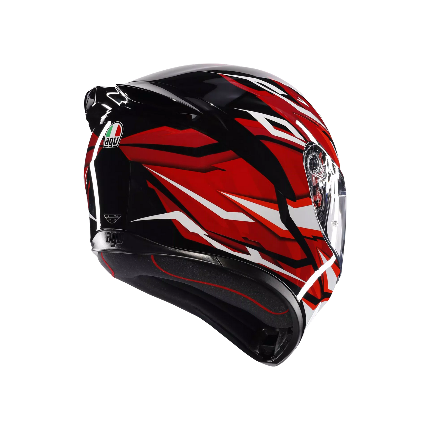 AGV K1S HELMET LION BLACK RED WHITE GLOSS