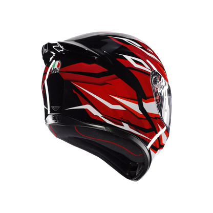 AGV K1S HELMET LION BLACK RED WHITE GLOSS