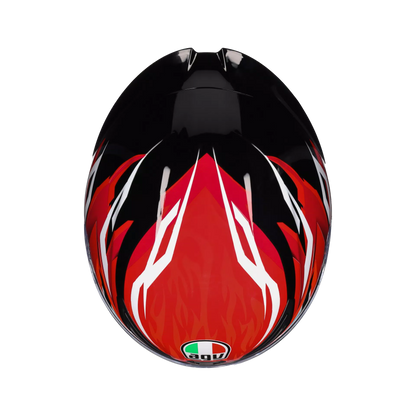 AGV K1S HELMET LION BLACK RED WHITE GLOSS
