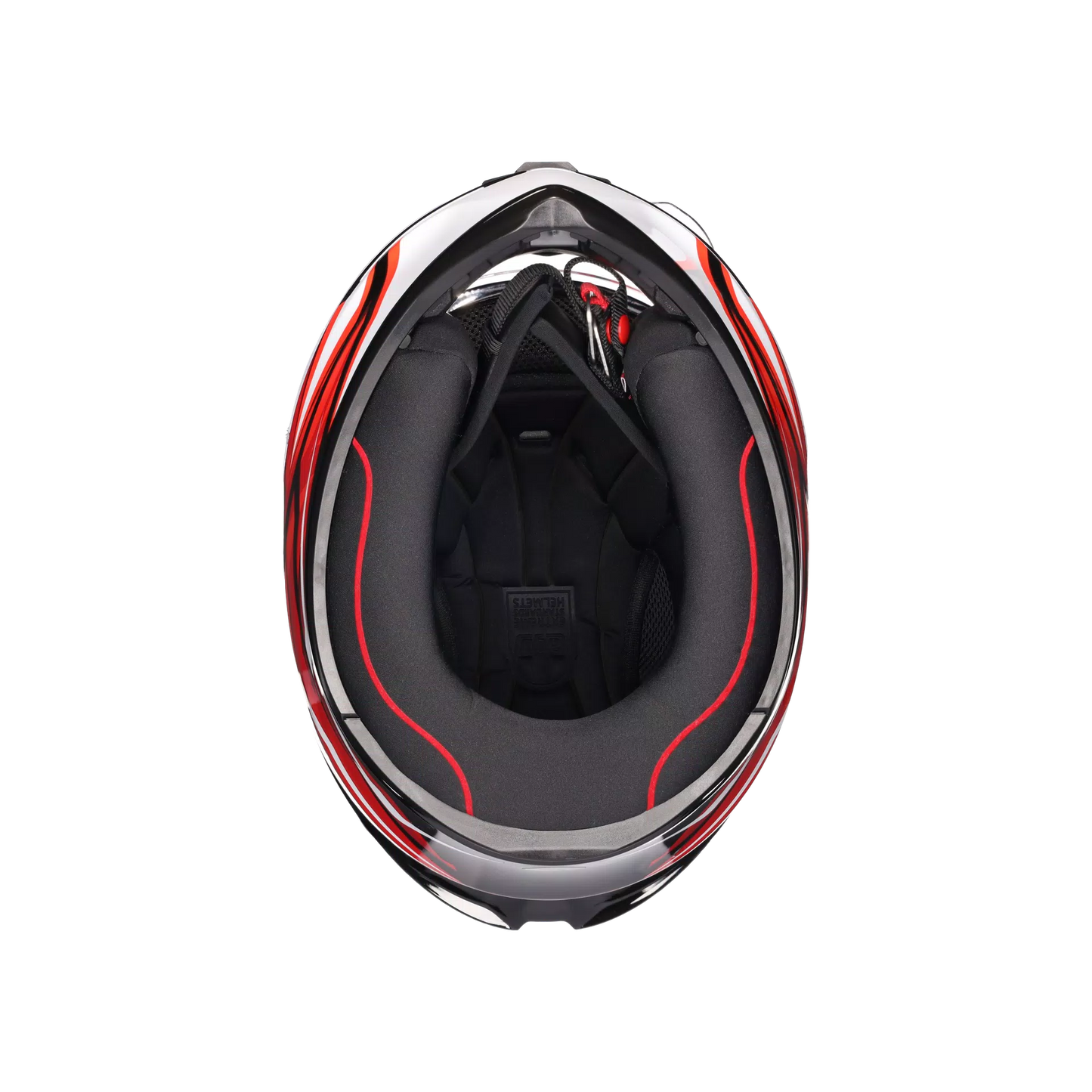 AGV K1S HELMET LION BLACK RED WHITE GLOSS