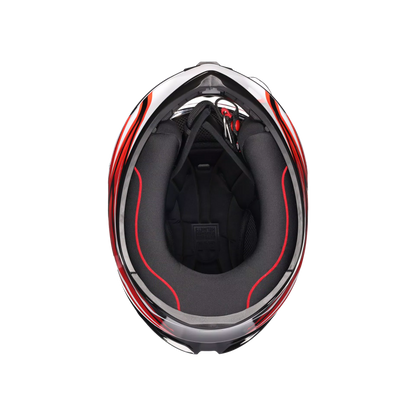 AGV K1S HELMET LION BLACK RED WHITE GLOSS