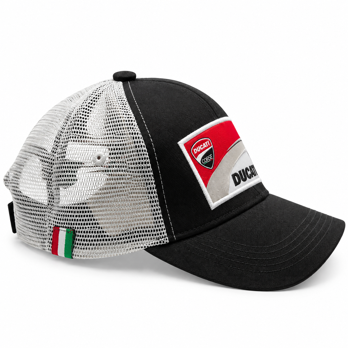 Ducati Corse Black & Silver Wave Printed Cap