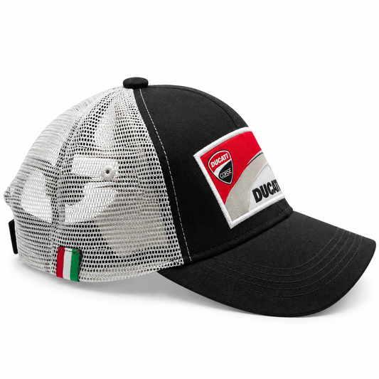 Ducati Corse Black & Silver Wave Printed Cap