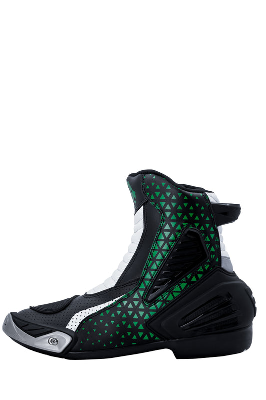 Roaring Toyz 33 Blazekin Green Black  Short Racing Boots