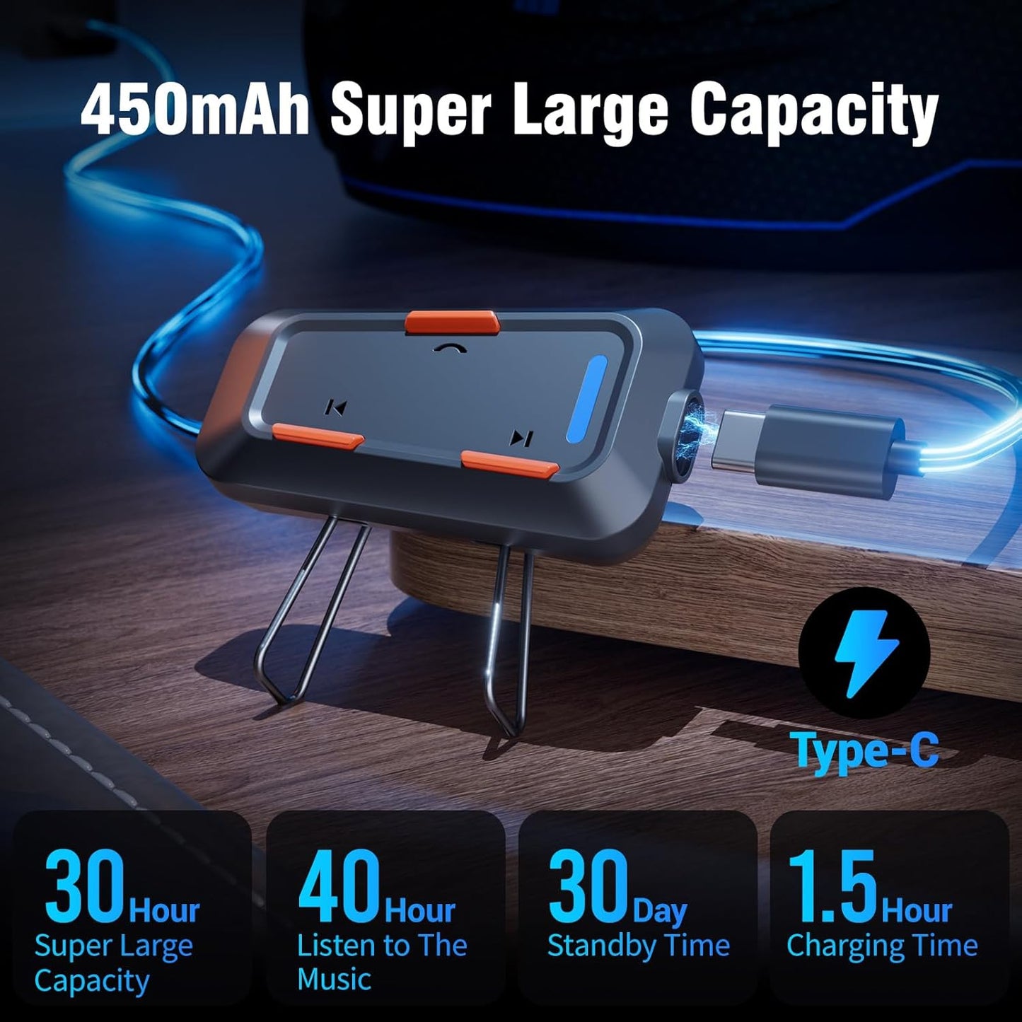 EDYELL C1 Helmet Bluetooth Headsets,IPX5 Waterproof Motorcycle Helmet Headset,V5.3 Bluetooth for Helmet Connects 2 Phones at The Same Time Using Music & GPS,Compatible with All Helmets