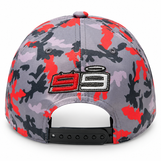 Grey & Red Urban Camo Printed Cap