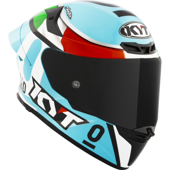 KYT TT Revo Leopard Replica Tricolore Helmet