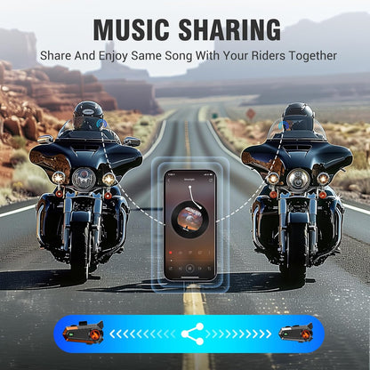 EDYELL C9 Motorcycle Bluetooth Intercom Headset,600M Talkback Distance,Wireless 50MM Earphone Helmet Bluetooth,IPX6 Waterproof, Available 3 Colours