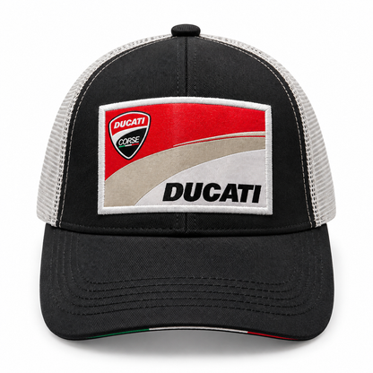 Ducati Corse Black & Silver Wave Printed Cap