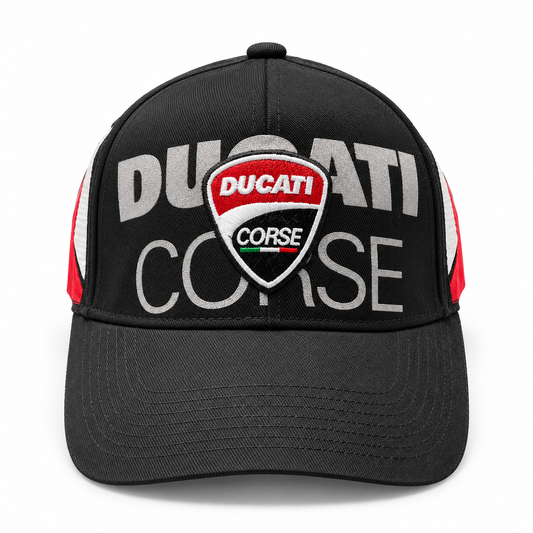 Ducati Corse Black Graphic Printed Cap