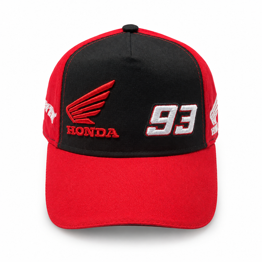 Honda 93 Red & Black Racing Printed Cap