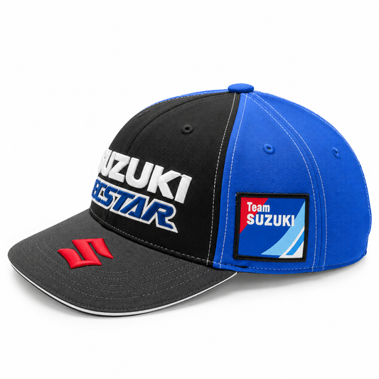 Suzuki Ecstar Black & Blue Racing Printed Cap