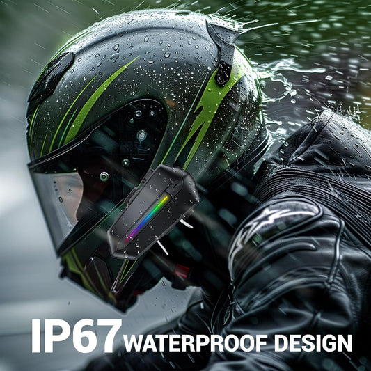 EDYELL C5S Bluetooth Dual Earphone for Helmet | Wireless On-Ear V5.4 | HD Calling and HiFi Music | IP67 Waterproof Headset | Compatible With All Helmets