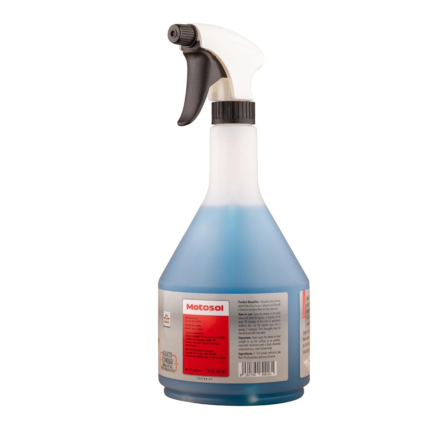 Motosol Motorcycle Cleaner 1Ltr Shampoo Waterless Spray