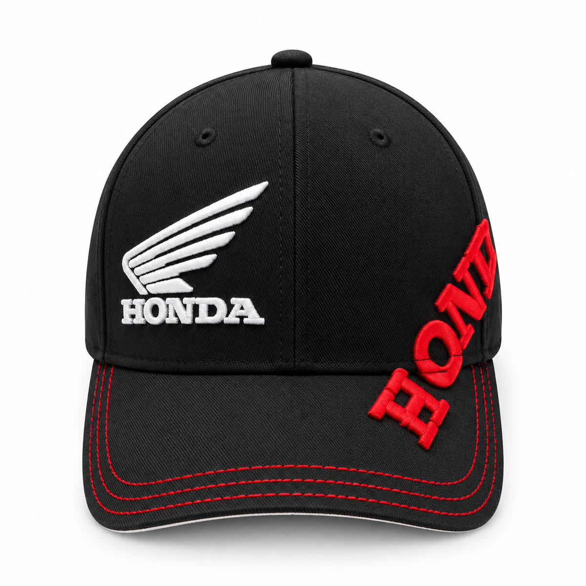 Honda Wing Black Performance Printed Cap